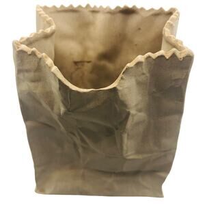 VTG Ceramic Pop Art Brown Paper bag sculpture